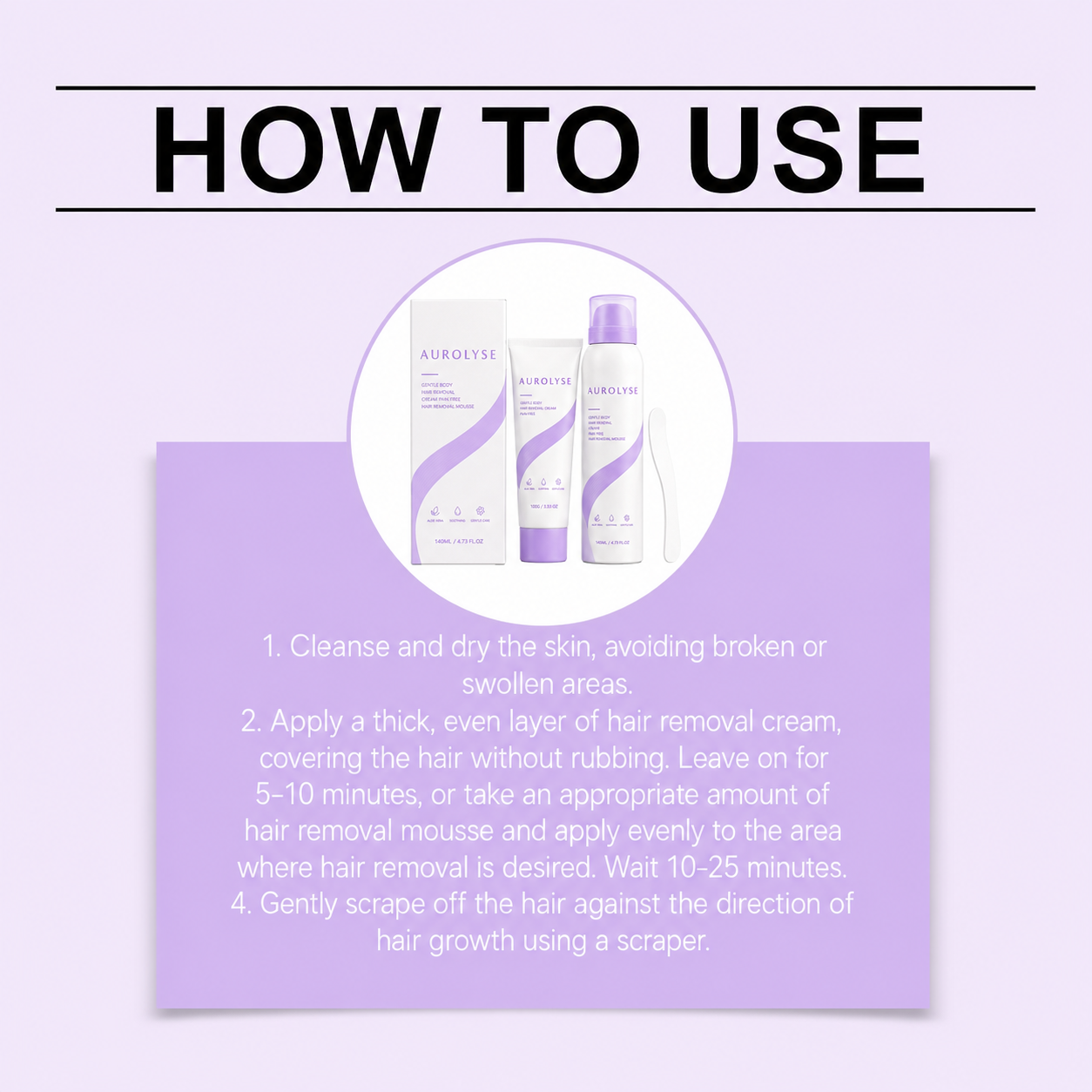 AUROLYSE™Gentle Hair Removal Cream – Smooth, Soft Skin for Body & Legs